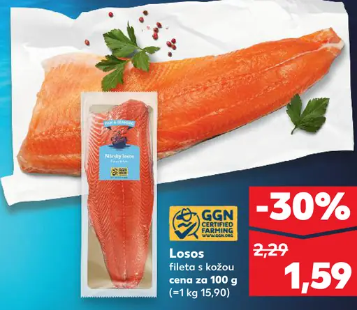 Losos fileta s kožou