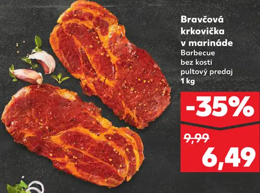 Bravčová krkovička v Barbecue marináde bez kosti