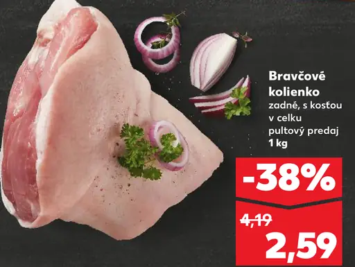 Bravčové kolienko zadné, s kosťou