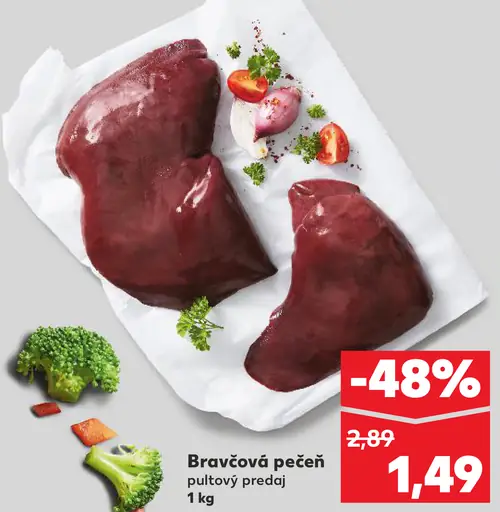 Kaufland bravčová pečeň pultový predaj