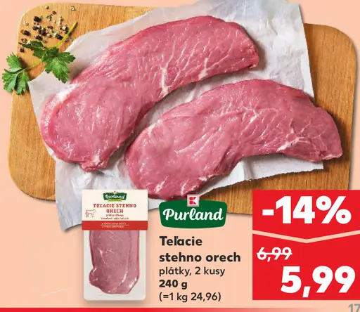 Purland Telacie stehno orech plátky