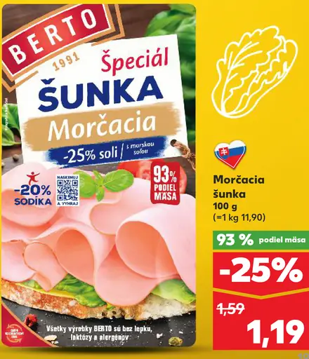 Berto morčacia šunka plátky
