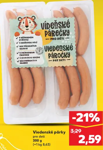 Viedenské párky pre deti