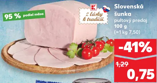 Slovenská šunka pultový predaj