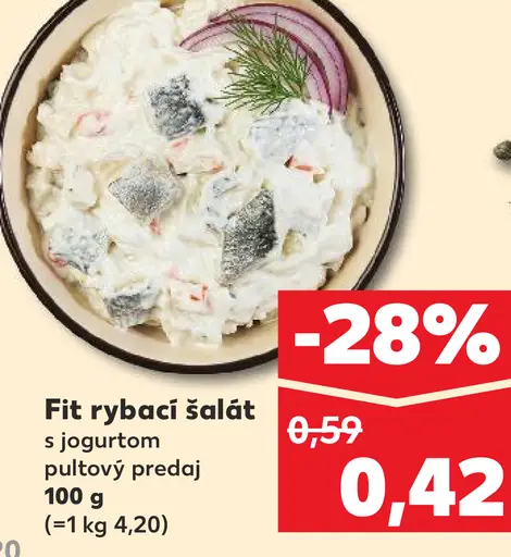 Fit rybací šalát s jogurtom
