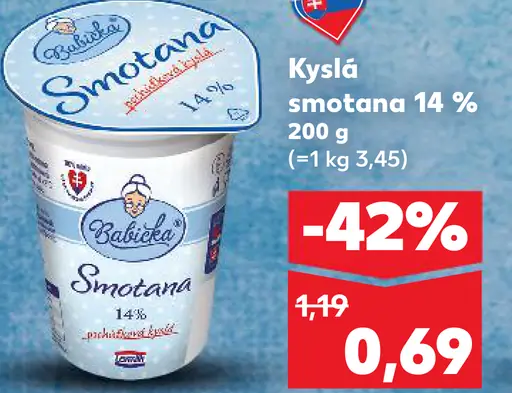 Rajo Babička smotana kyslá