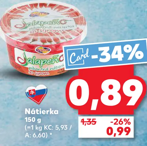 Nátierka jalapeño