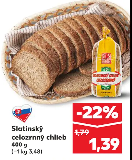 Slatinský celozrnný chlieb