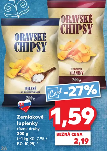 Oravské chipsy solené