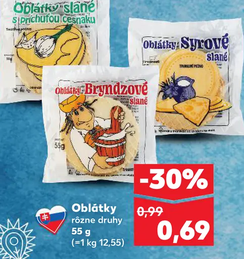Oblátky bryndzové slané