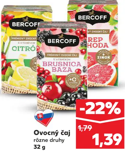Bercoff ovocný čaj citrón