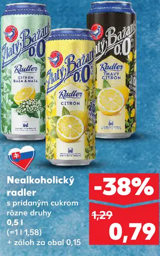 Birell nealkoholický radler