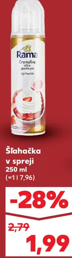Rama šľahačka v spreji