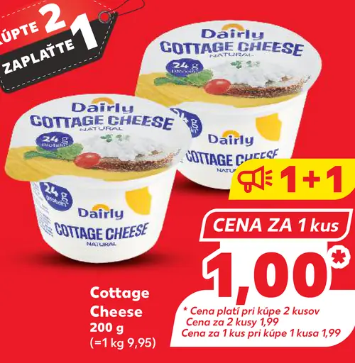 Dairly Cottage Cheese rôzne druhy