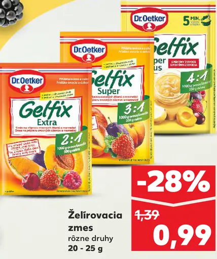 Dr. Oetker Gelfix Extra želírovacia zmes 2:1