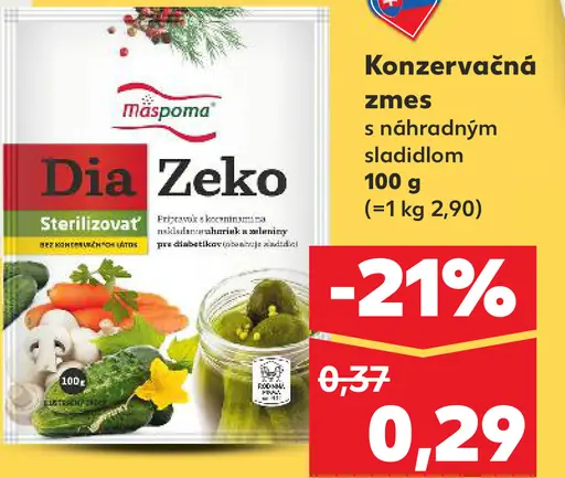 Máspoma Dia Zeko konzervačná zmes s náhradným sladidlom