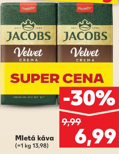 Jacobs Velvet mletá káva