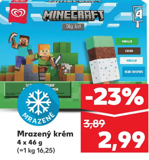 Algida Minecraft mrazený krém