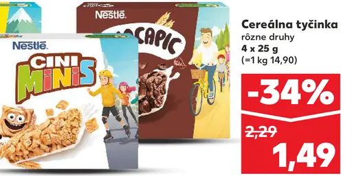 NESTLÉ CINI MINIS Cereálna tyčinka