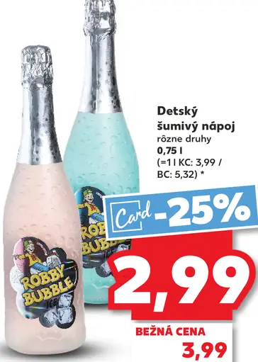 Robby Bubble detský šumivý nápoj