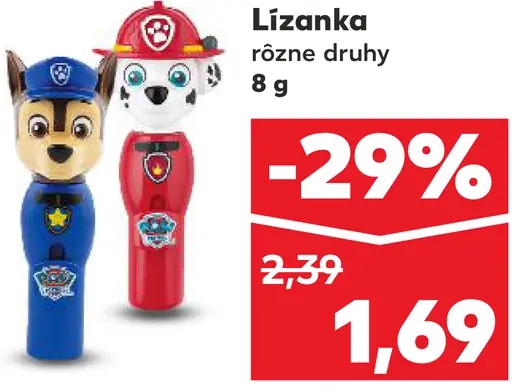 Lizanka lízatko rôzne druhy