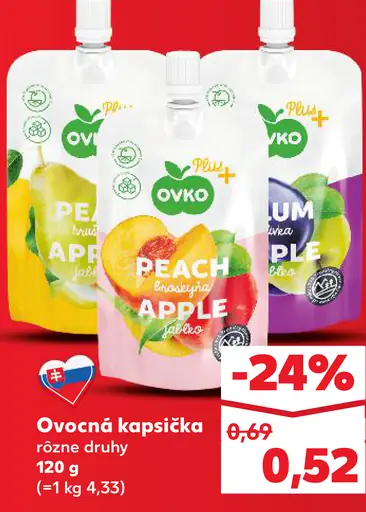 Ovko ovocná kapsička pre deti