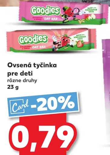 Goodies ovsená tyčinka pre deti
