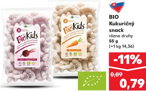 BioKids kukuričný snack
