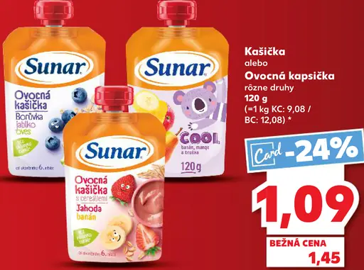 Sunar ovocná kašička