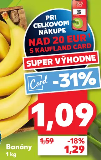 Banány čerstvé