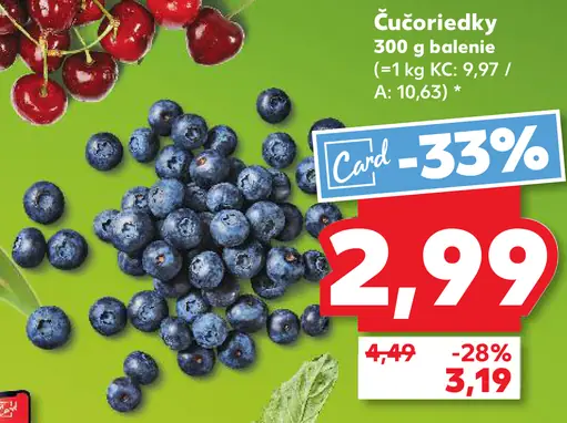 Čučoriedky čerstvé
