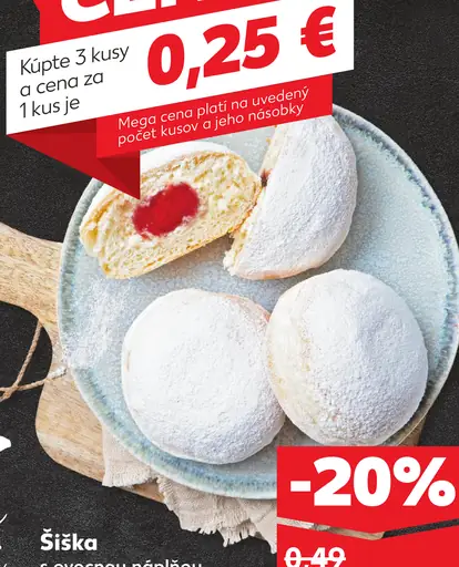 Šiška s ovocnou náplňou