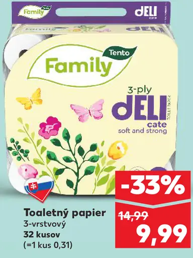 Family 3-vrstvový toaletný papier 32 roliek