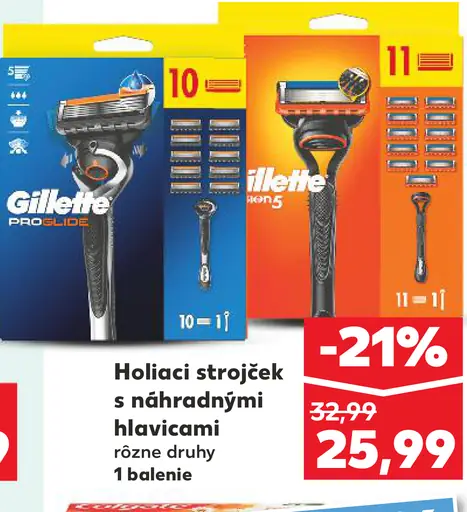 Gillette ProGlide holiaci strojček s náhradnými hlavicami
