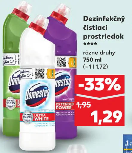 Domestos Dezinfekčný čistiaci prostriedok