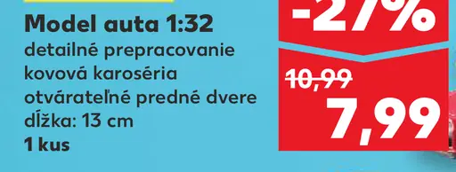 Bburago model auta 1:32 otváracie dvere