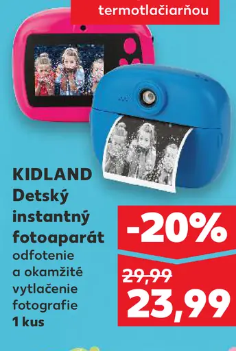 Kidland detský instantný fotoaparát