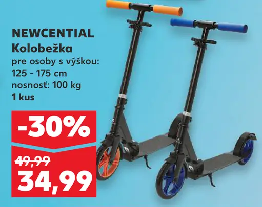 Newcential kolobežka pre osoby s výškou 125–175 cm