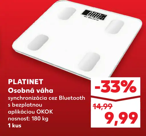 Platinet osobná váha s bluetooth a aplikáciou OKOK