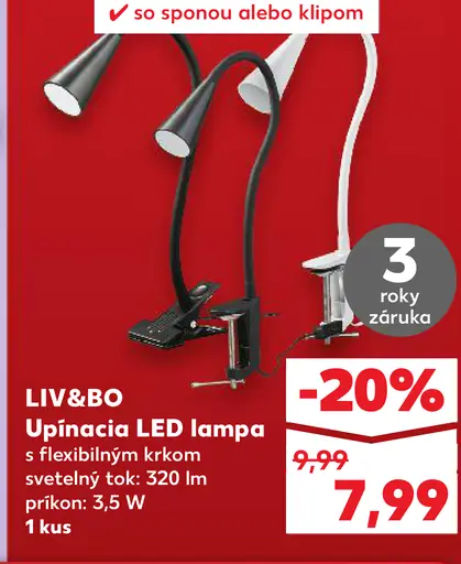 LIV&BO Upinacia LED lampa