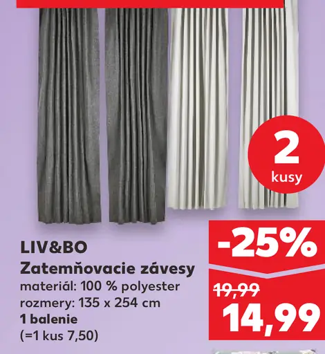 LIV&BO Zatemňovacie závesy
