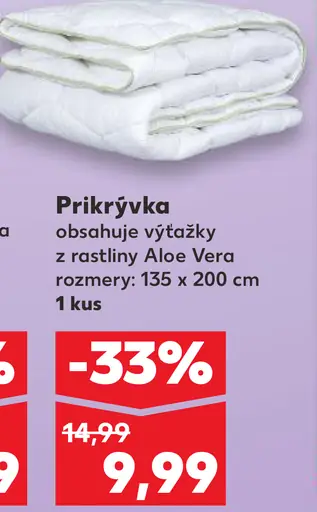 Prikrývka s výťažkami z rastliny Aloe Vera