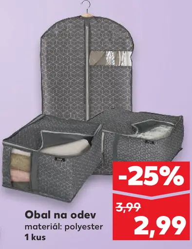 Obal na odev polyesterový