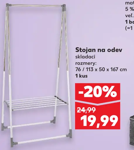 Stojan na odev skladací