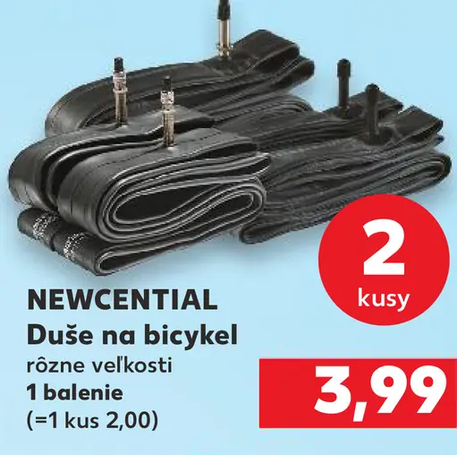 Newcential duše na bicykel rôzne veľkosti