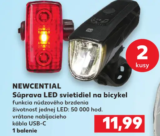 NEWCENTIAL LED svetidlo na bicykel