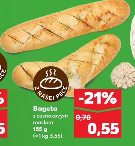 Bageta s cesnakovým maslom