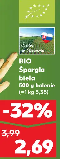 Bio špargľa biela