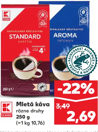 K-Classic Mletá káva