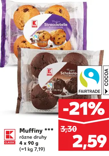 K-Classic muffiny rôzne druhy